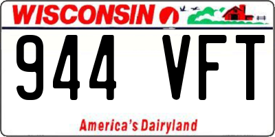WI license plate 944VFT