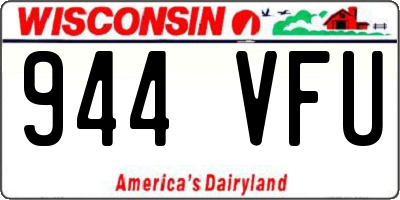 WI license plate 944VFU