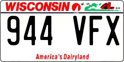 WI license plate 944VFX