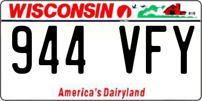 WI license plate 944VFY