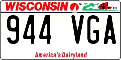WI license plate 944VGA