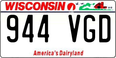 WI license plate 944VGD