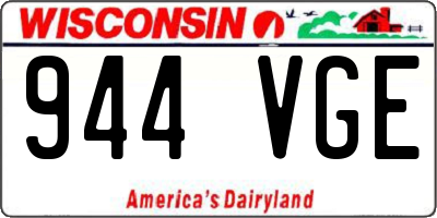 WI license plate 944VGE