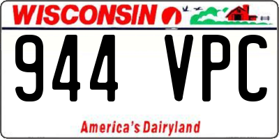 WI license plate 944VPC