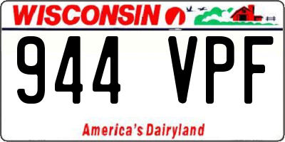 WI license plate 944VPF