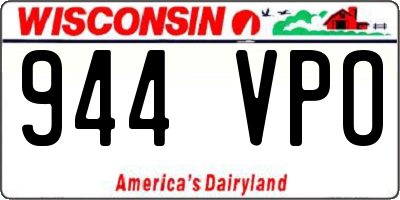 WI license plate 944VPO