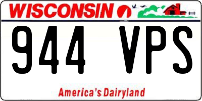 WI license plate 944VPS