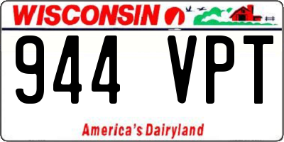 WI license plate 944VPT