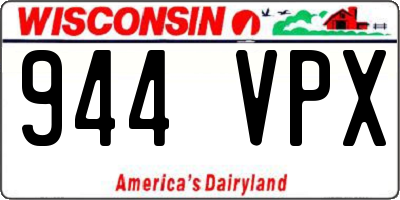 WI license plate 944VPX