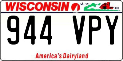 WI license plate 944VPY