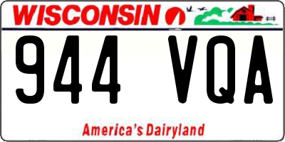 WI license plate 944VQA