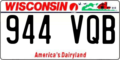 WI license plate 944VQB