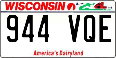WI license plate 944VQE