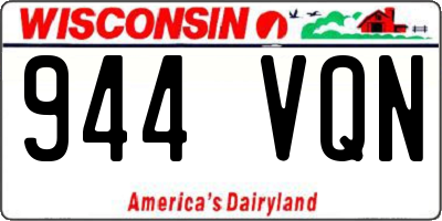 WI license plate 944VQN