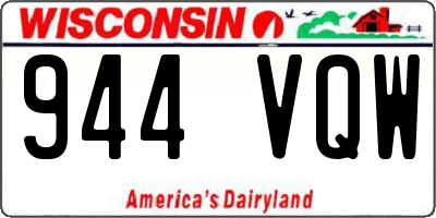 WI license plate 944VQW