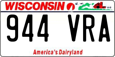 WI license plate 944VRA