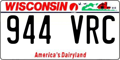 WI license plate 944VRC