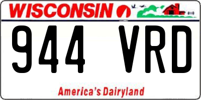 WI license plate 944VRD