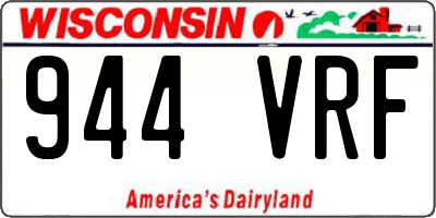 WI license plate 944VRF