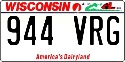WI license plate 944VRG