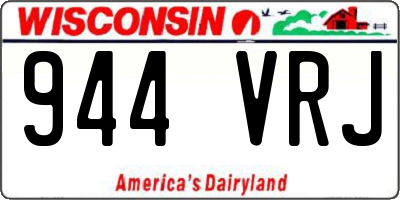 WI license plate 944VRJ