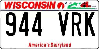 WI license plate 944VRK