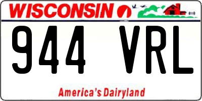 WI license plate 944VRL