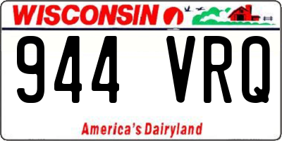 WI license plate 944VRQ