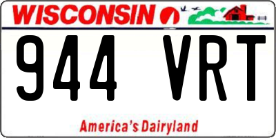 WI license plate 944VRT