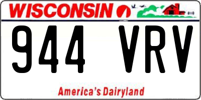 WI license plate 944VRV