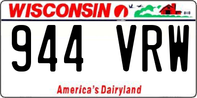 WI license plate 944VRW