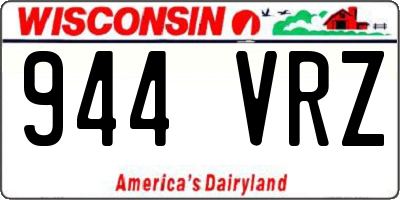 WI license plate 944VRZ