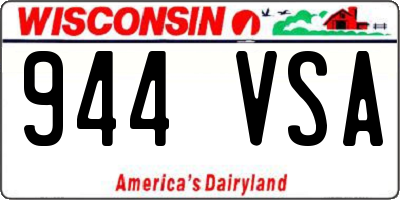 WI license plate 944VSA