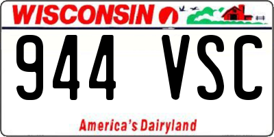 WI license plate 944VSC