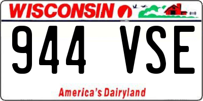WI license plate 944VSE