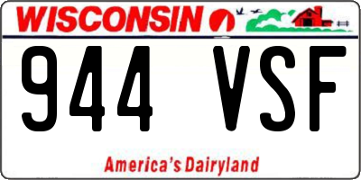 WI license plate 944VSF
