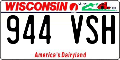 WI license plate 944VSH