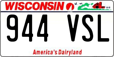 WI license plate 944VSL
