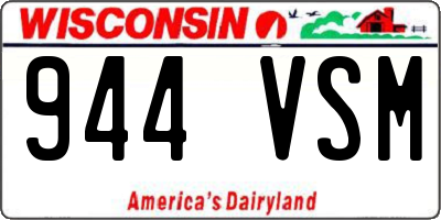 WI license plate 944VSM