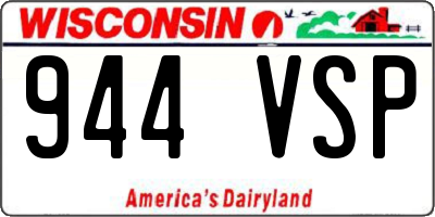 WI license plate 944VSP