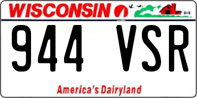 WI license plate 944VSR