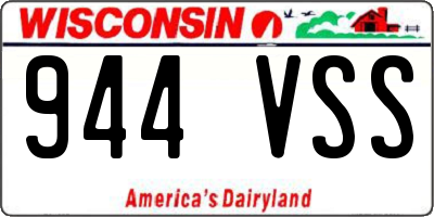 WI license plate 944VSS