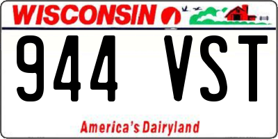 WI license plate 944VST