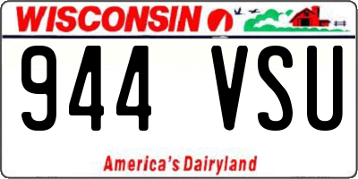 WI license plate 944VSU