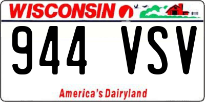 WI license plate 944VSV