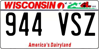 WI license plate 944VSZ