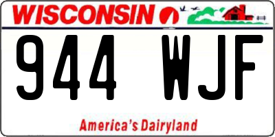 WI license plate 944WJF