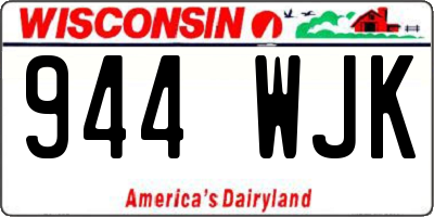 WI license plate 944WJK