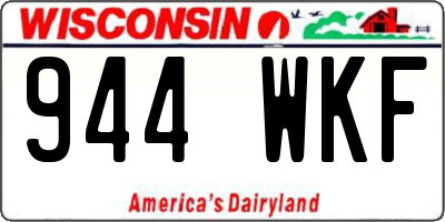 WI license plate 944WKF