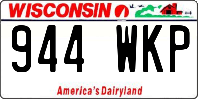 WI license plate 944WKP